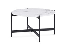 Load image into Gallery viewer, Cade Round Coffee Table 80cm - White + Black
