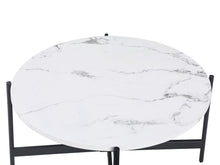 Load image into Gallery viewer, Cade Round Coffee Table 80cm - White + Black