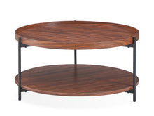 Load image into Gallery viewer, Gaylen Round Coffee Table 80cm - Brown + Black
