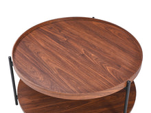 Load image into Gallery viewer, Gaylen Round Coffee Table 80cm - Brown + Black

