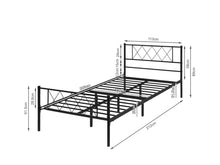 Load image into Gallery viewer, Picton King Single Metal Bed Frame - Black
