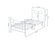 Load image into Gallery viewer, Gingera Single Metal Bed Frame - White