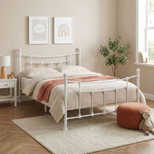 Load image into Gallery viewer, Gingera Double Metal Bed Frame - White