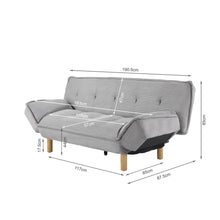 Load image into Gallery viewer, Alnwick 3 Seater Sofa Bed - Dark Grey