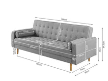 Load image into Gallery viewer, Penzance 3 Seater Sofa Bed - Dark Grey