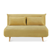 Load image into Gallery viewer, Hastings 2 Seater Fold-Out Sofa Bed - Yellow