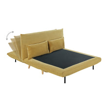 Load image into Gallery viewer, Hastings 2 Seater Fold-Out Sofa Bed - Yellow