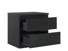 Load image into Gallery viewer, Tongass Wooden Bedside Table - Black
