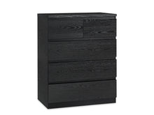 Load image into Gallery viewer, Tongass Wooden 5 Drawers Tallboy - Black
