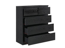Load image into Gallery viewer, Tongass Wooden 5 Drawers Tallboy - Black
