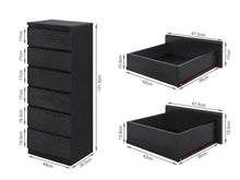 Load image into Gallery viewer, Tongass Wooden 6 Drawers Slim Tallboy - Black
