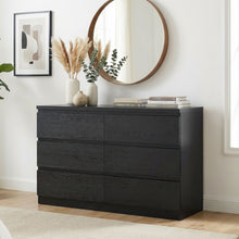 Load image into Gallery viewer, Tongass Wooden 6 Drawers Lowboy - Black