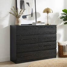 Load image into Gallery viewer, Tongass Wooden 8 Drawers Lowboy - Black