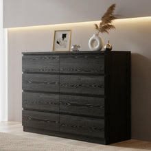 Load image into Gallery viewer, Tongass Wooden 8 Drawers Lowboy - Black