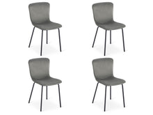 Load image into Gallery viewer, Darius Velvet Dining Chairs - Set of 4 - Dark Grey
