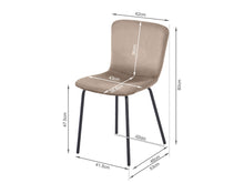 Load image into Gallery viewer, Darius Velvet Dining Chairs - Set of 4 - Taupe
