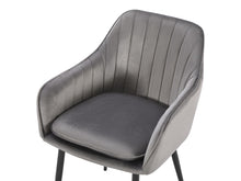 Load image into Gallery viewer, Adelaide Velvet Dining ArmChairs - Set of 2 - Light Grey
