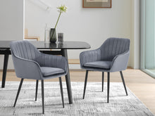 Load image into Gallery viewer, Adelaide Velvet Dining ArmChairs - Set of 2 - Dark Grey
