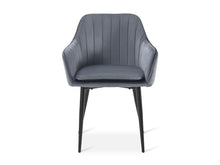 Load image into Gallery viewer, Adelaide Velvet Dining ArmChairs - Set of 2 - Dark Grey
