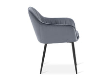 Load image into Gallery viewer, Adelaide Velvet Dining ArmChairs - Set of 2 - Dark Grey
