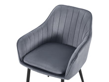 Load image into Gallery viewer, Adelaide Velvet Dining ArmChairs - Set of 2 - Dark Grey
