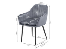 Load image into Gallery viewer, Adelaide Velvet Dining ArmChairs - Set of 2 - Dark Grey
