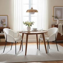 Load image into Gallery viewer, Bellamy Boucle Dining ArmChairs - Set of 2 - Milky White