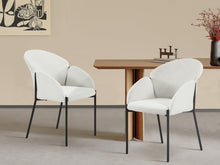 Load image into Gallery viewer, Bellamy Bouclé Dining ArmChairs - Set of 2 - Off White
