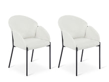 Load image into Gallery viewer, Bellamy Bouclé Dining ArmChairs - Set of 2 - Off White
