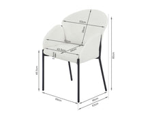 Load image into Gallery viewer, Bellamy Bouclé Dining ArmChairs - Set of 2 - Off White
