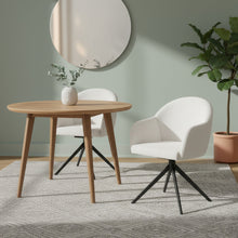 Load image into Gallery viewer, Carmen Boucle Swivel Dining ArmChairs - Set of 2 - Milky White