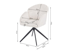 Load image into Gallery viewer, Carmen Swivel Dining Chairs - Set of 2 - Milky White