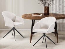Load image into Gallery viewer, Carmen Swivel Dining ArmChairs - Set of 2 - Milky White
