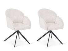 Load image into Gallery viewer, Carmen Swivel Dining ArmChairs - Set of 2 - Milky White

