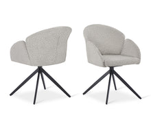 Load image into Gallery viewer, Carmen Swivel Dining ArmChairs - Set of 2 - Silver Grey
