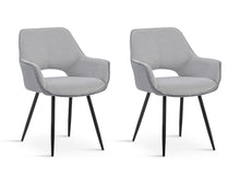Load image into Gallery viewer, Griselda Velvet Dining Chair Armchair - Set of 2 - Grey
