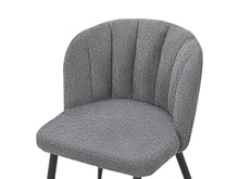 Load image into Gallery viewer, Ines Embossed Velvet Dining Chairs - Set of 2 - Dark Grey
