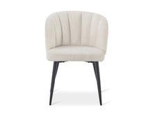 Load image into Gallery viewer, Ines Embossed Velvet Dining Chairs - Set of 2 - Ivory White

