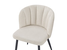 Load image into Gallery viewer, Ines Embossed Velvet Dining Chairs - Set of 2 - Ivory White
