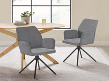 Load image into Gallery viewer, Jett Swivel Dining ArmChairs - Set of 2 - Grey
