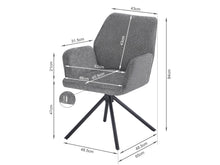 Load image into Gallery viewer, Jett Swivel Dining ArmChairs - Set of 2 - Grey
