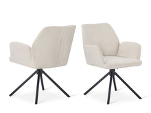 Load image into Gallery viewer, Jett Swivel Dining ArmChairs - Set of 2 - Off White
