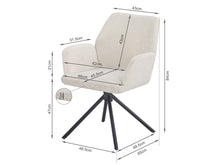 Load image into Gallery viewer, Jett Swivel Dining ArmChairs - Set of 2 - Off White

