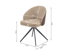 Load image into Gallery viewer, Loren Swivel Dining Chairs - Set of 2 - Light Brown