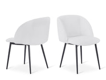 Load image into Gallery viewer, Merryn Teddy Fabric Dining Chairs - Set of 2 - White
