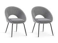 Load image into Gallery viewer, Nimue Fabric Dining Chair - Set of 2 - Greyish Black