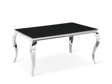 Load image into Gallery viewer, Alba Tempered Glass Dining Table 160 x 90CM - Black
