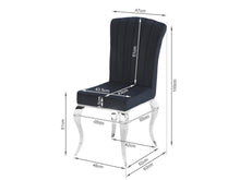 Load image into Gallery viewer, Alba Velvet Dining Chairs - Set of 4 - Charcoal