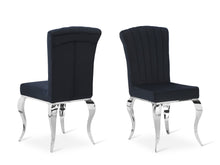 Load image into Gallery viewer, Alba Velvet Dining Chairs - Set of 4 - Charcoal