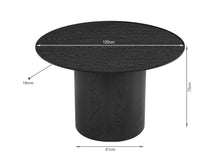 Load image into Gallery viewer, Adley Round Dining Table 120 x 75cm - Black
